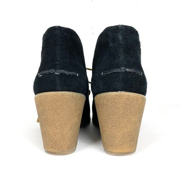 Sperry Womens Stella Prow Wedge Ankle Booties Black Suede Lace Up Chukka Size 10 - Picture 3 of 11